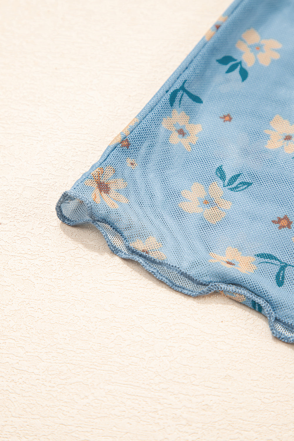 Vintage Floral Mesh Top