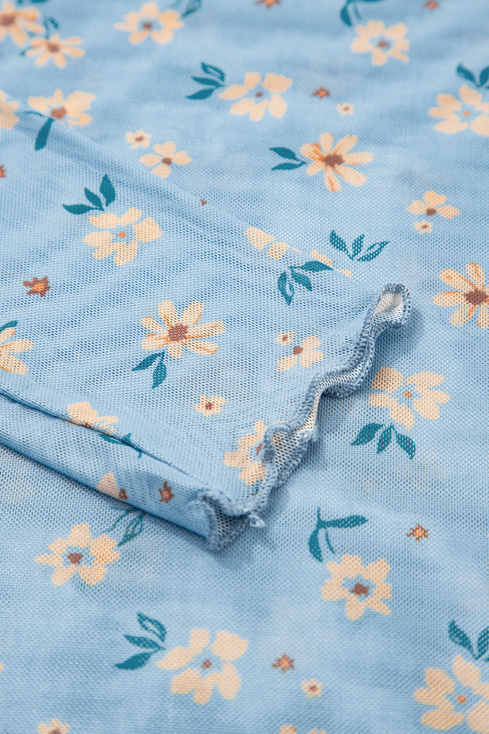 Vintage Floral Mesh Top