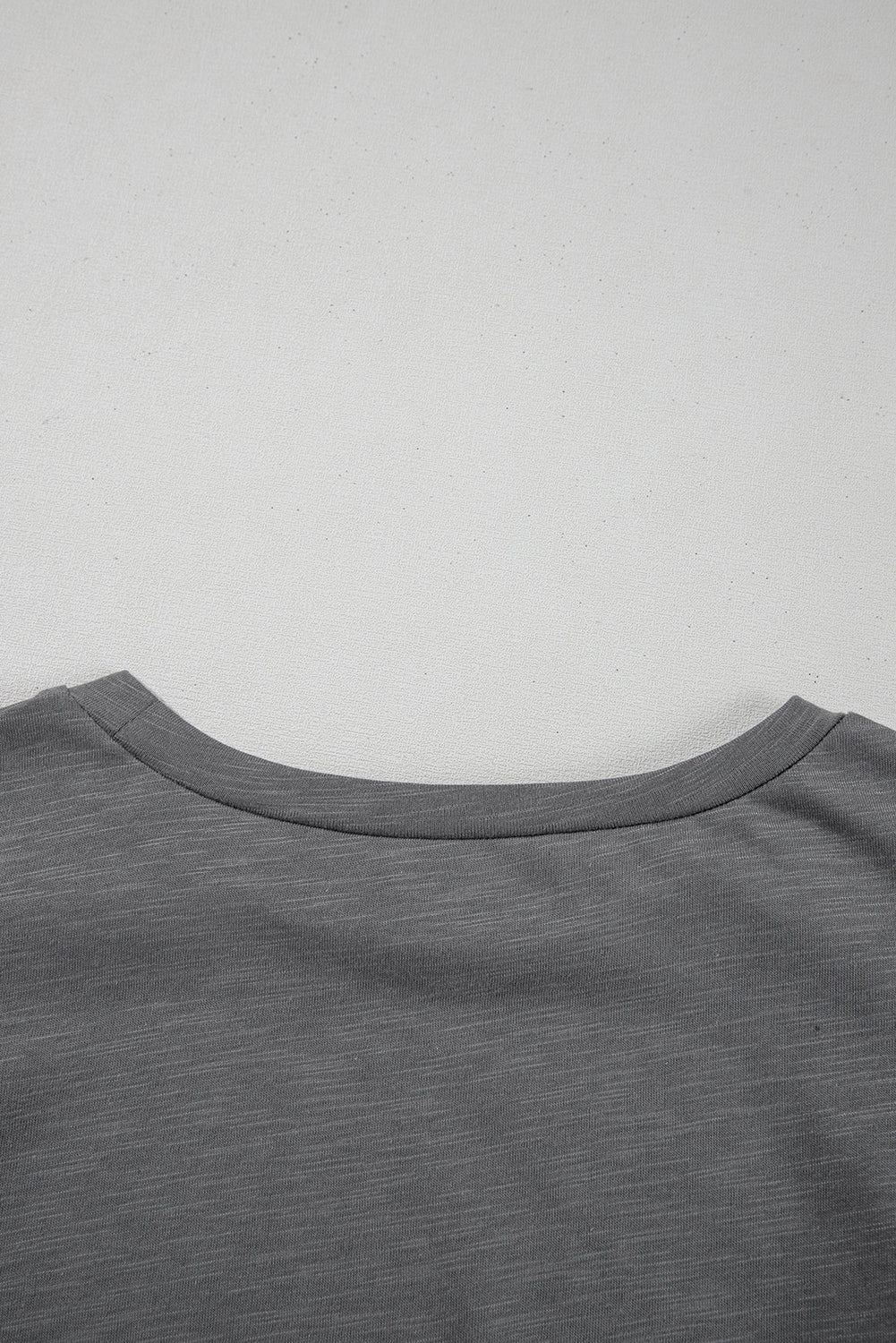 Dark Grey Ruffle Short Sleeve Top