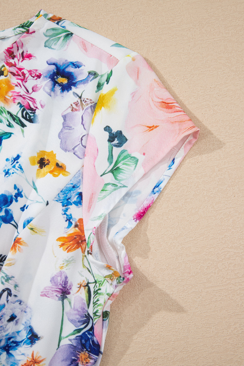 Vibrant Floral Print Mini Dress