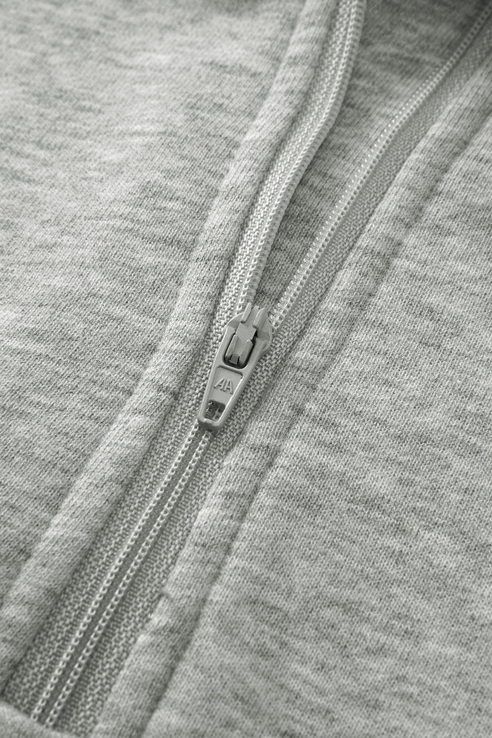 Gray Fleece Lined Zip Up Sweatshirt