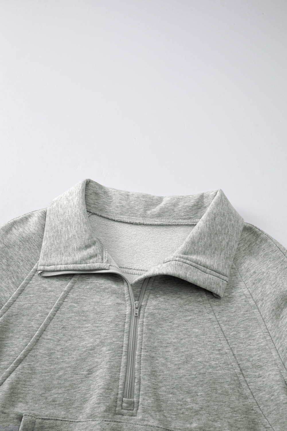 Gray Fleece Lined Zip Up Sweatshirt
