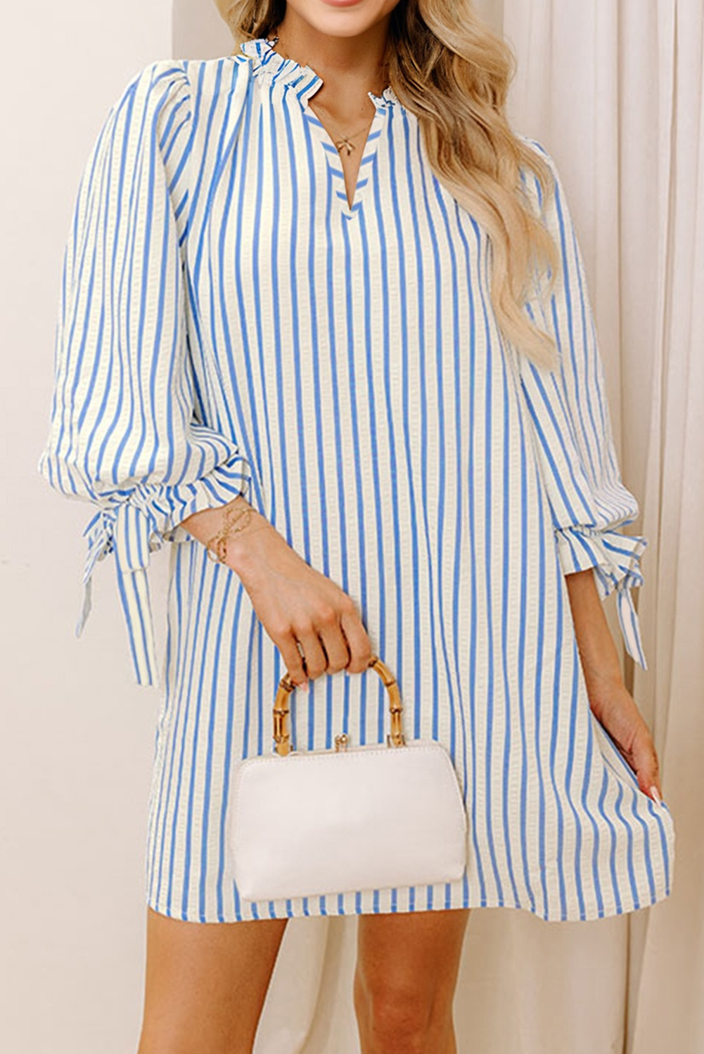Sky Blue Stripe Dress