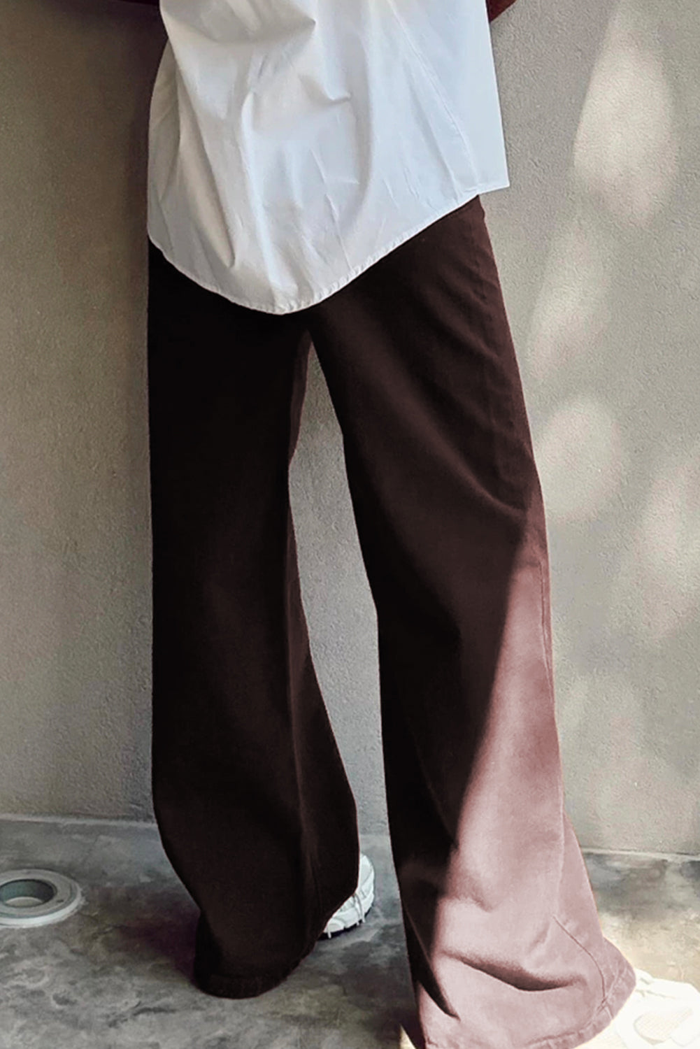 Straight High Waist Solid Color Jeans