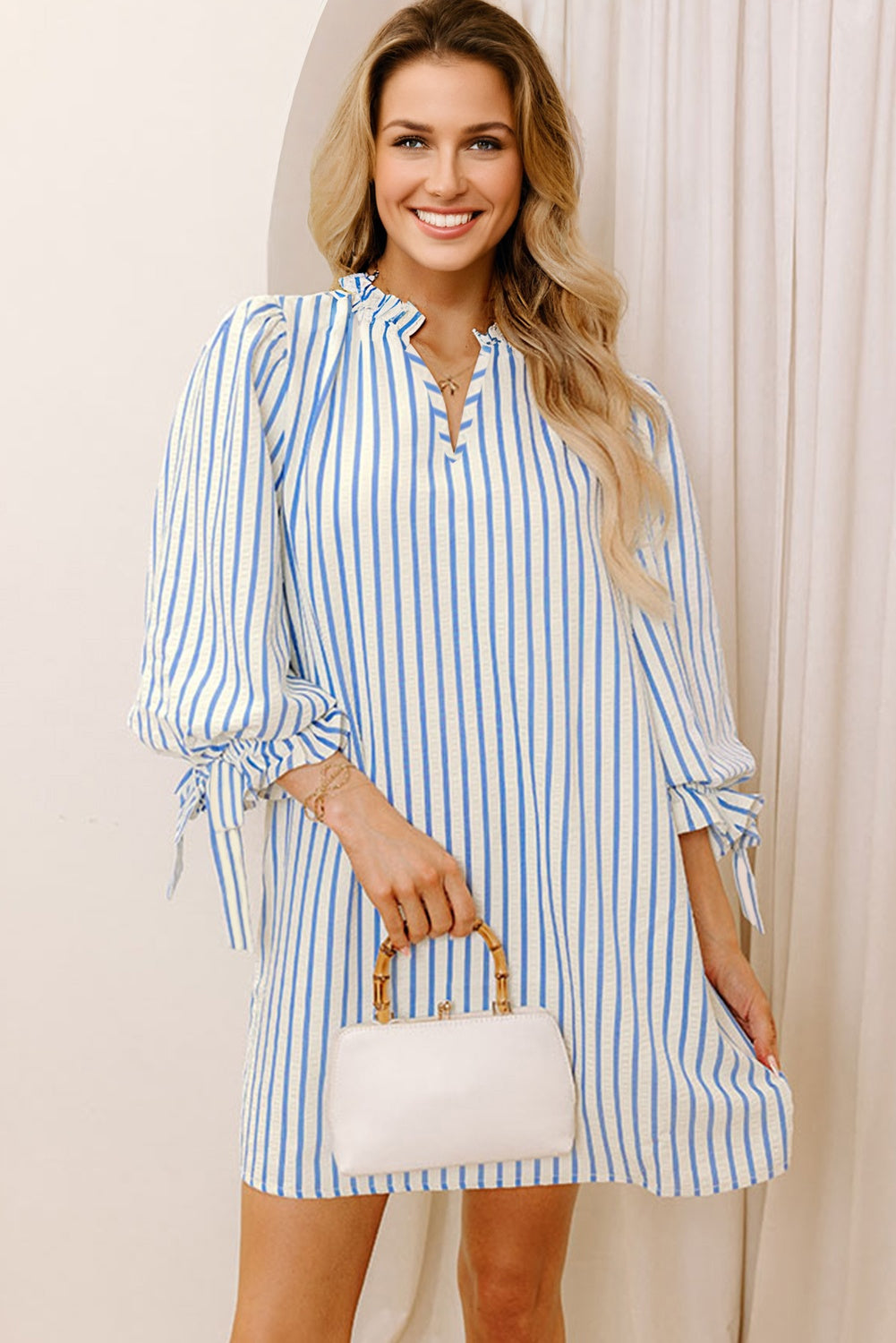 Sky Blue Stripe Dress