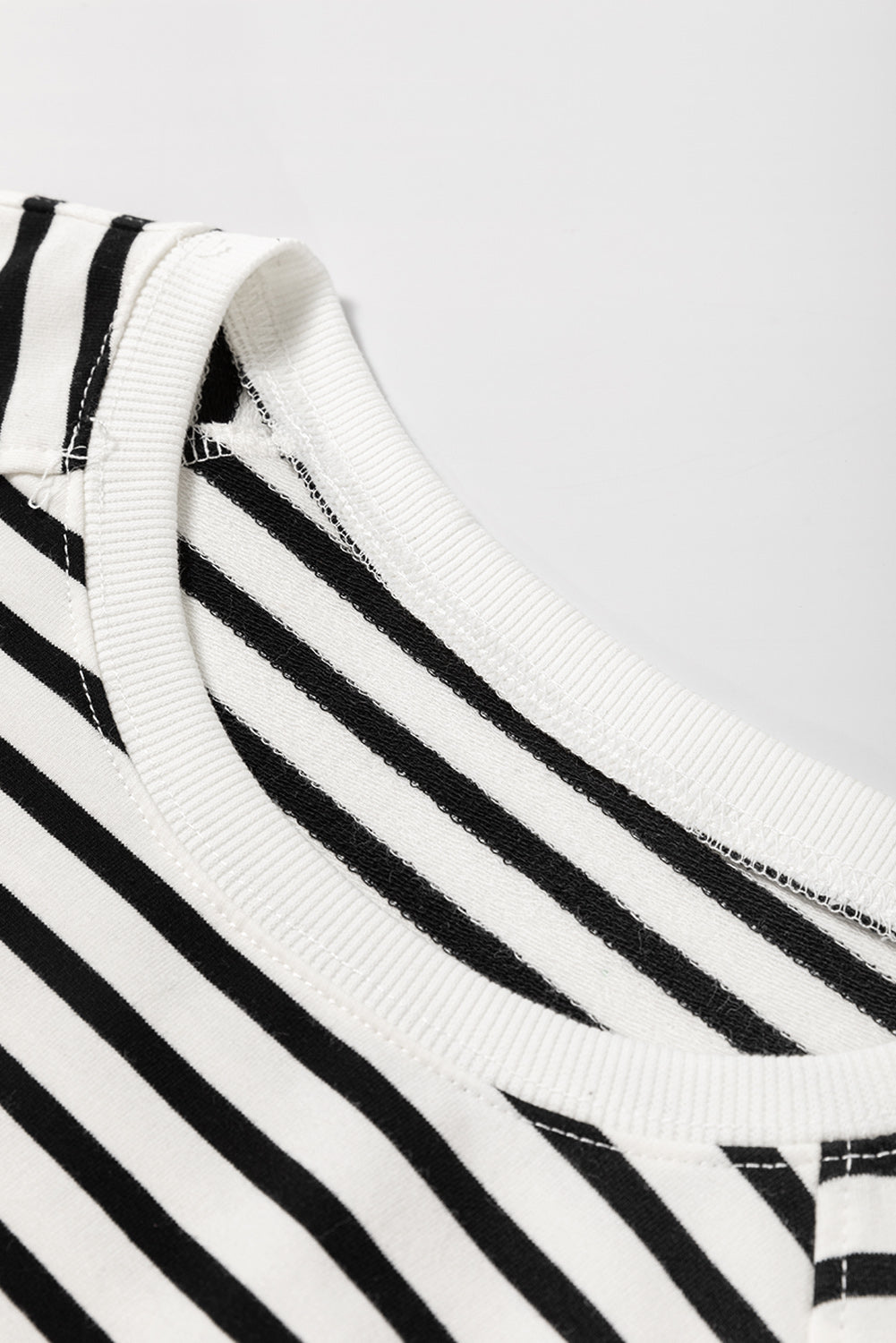 Black Stripe Raglan Sleeve Sweatshirt