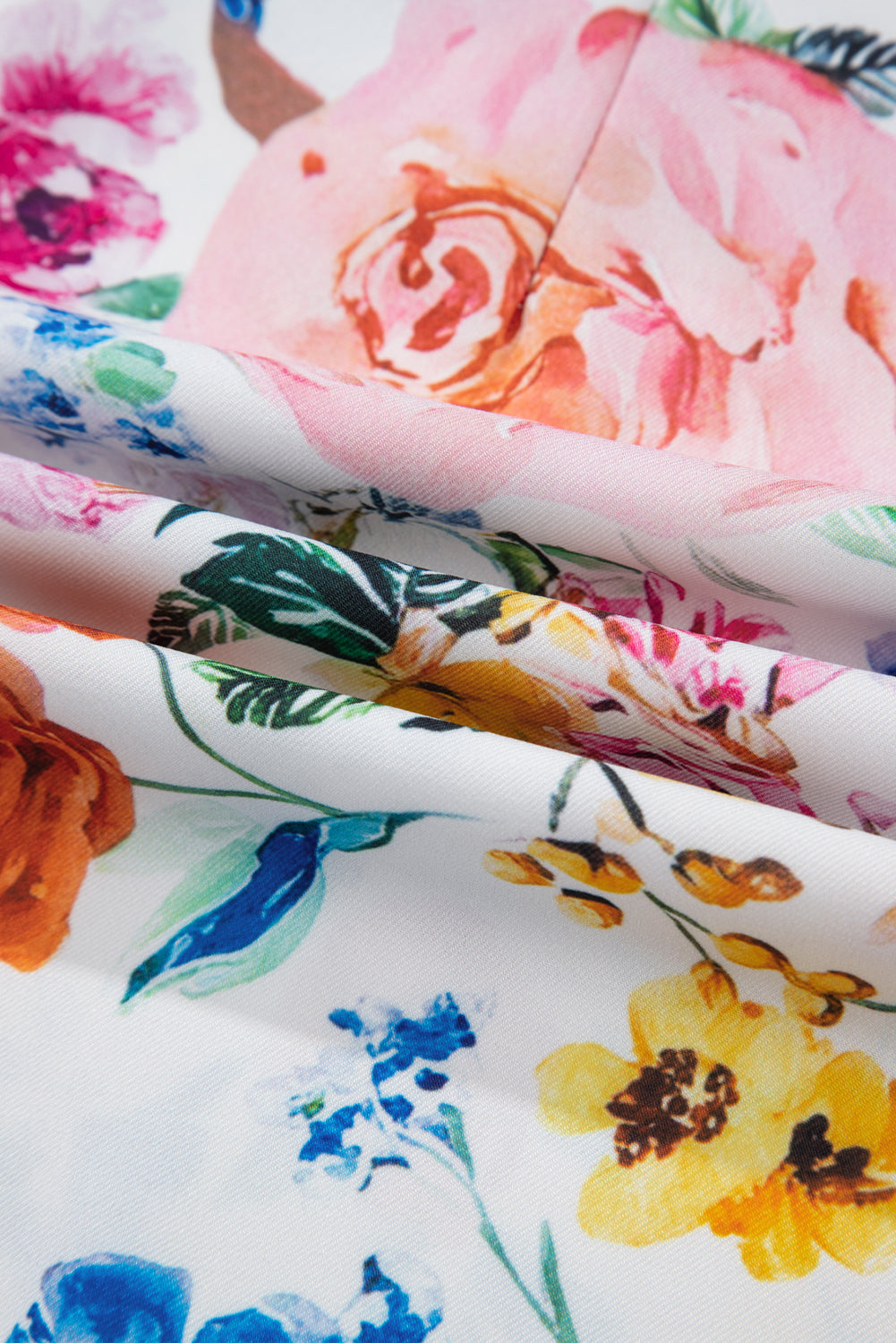 Vibrant Floral Print Mini Dress