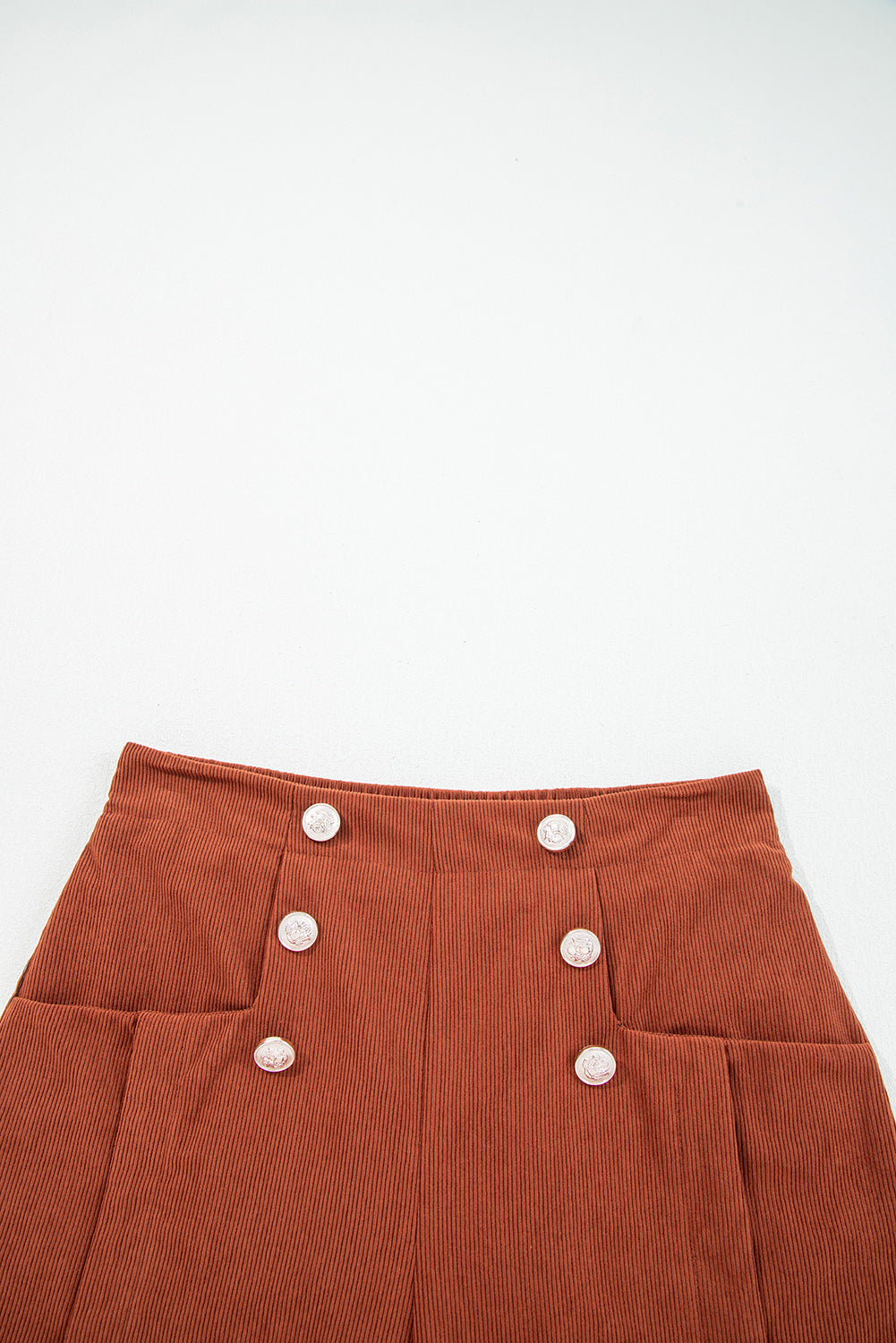 Clay Scalloped Corduroy Shorts