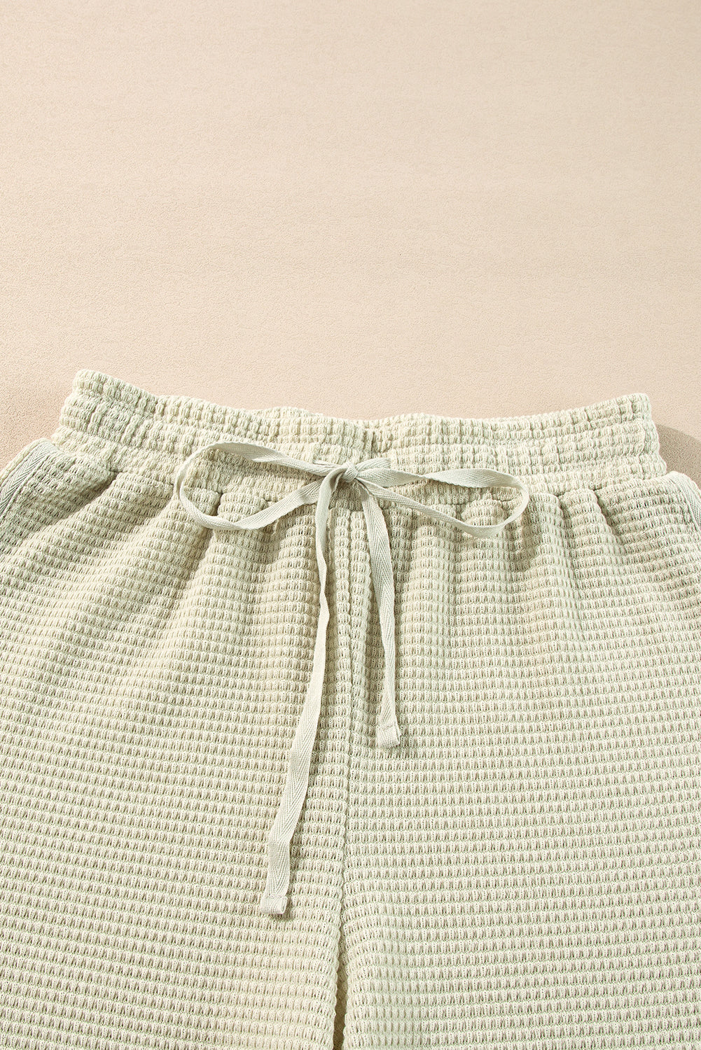 Textured Buttoned Long Sleeve Top & Shorts Set