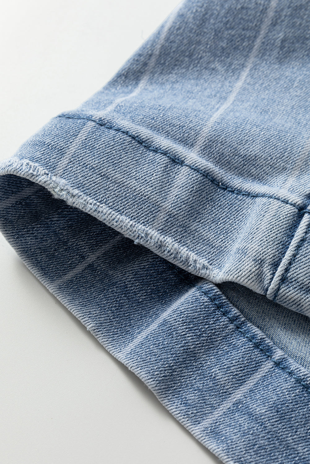 Button Up Pinstripe Wide Leg Jeans