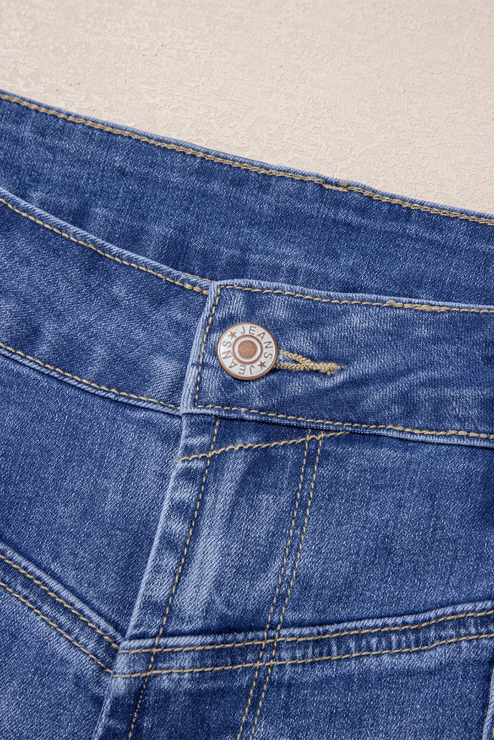 Center Seam Detail Straight Loose High Rise Jeans