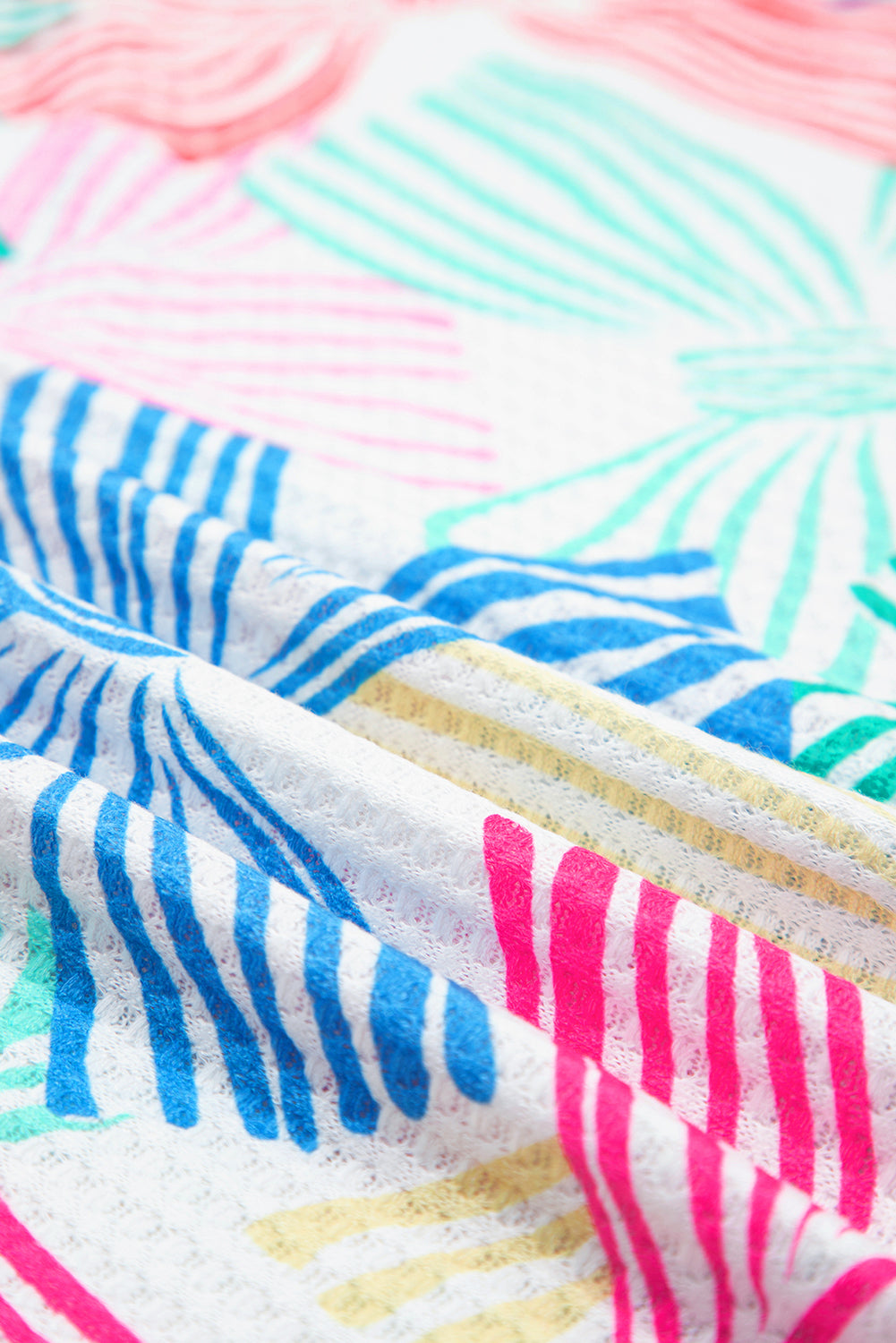 Multicolour Bowknot Crewneck Loose Short Sleeve Top