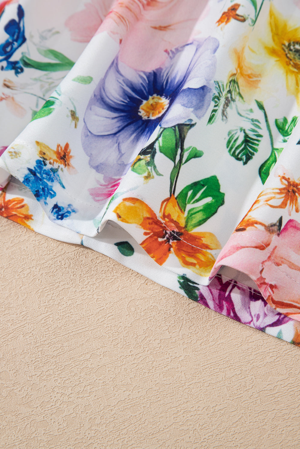 Vibrant Floral Print Mini Dress