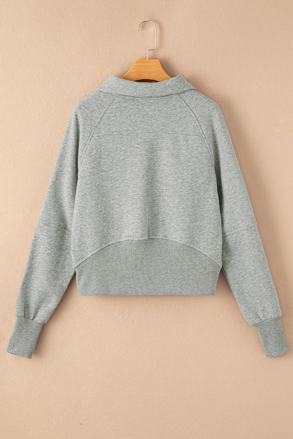 Gray Fleece Lined Zip Up Sweatshirt