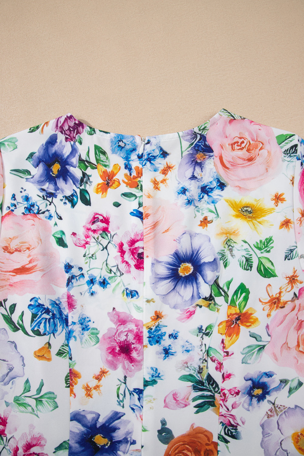 Vibrant Floral Print Mini Dress