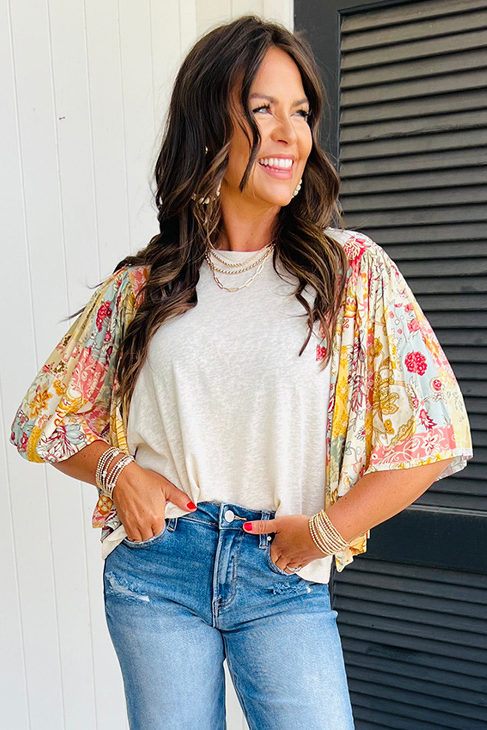Floral Patchwork Blouse