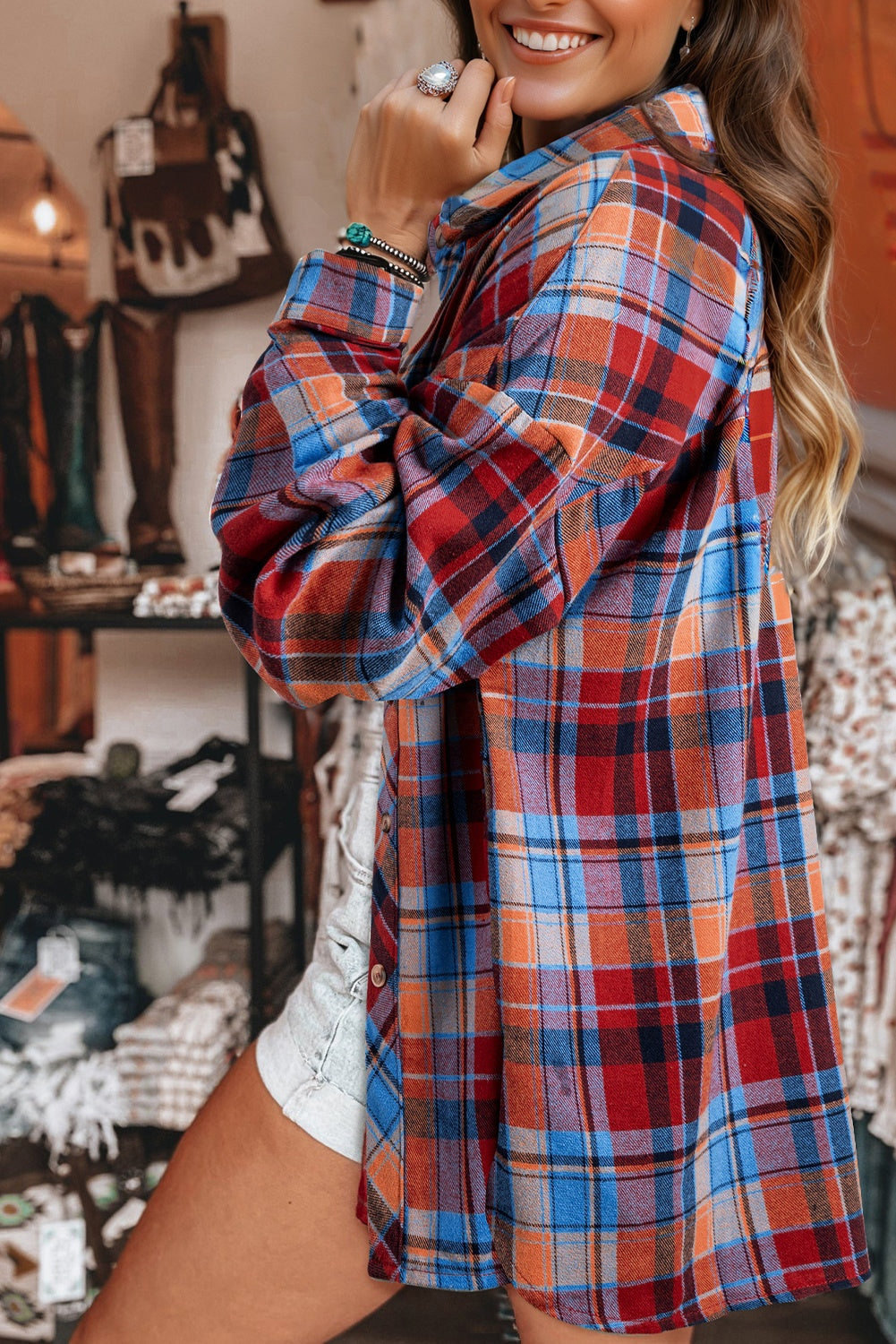 Red Plaid Loose Vintage Flannel