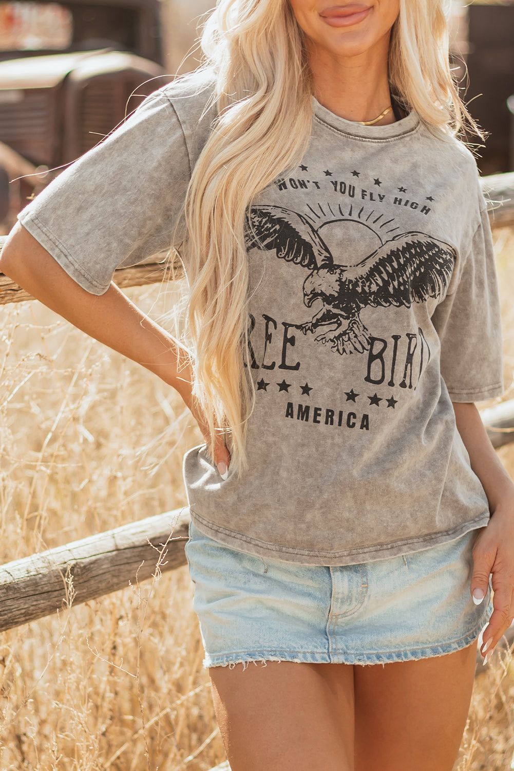 Free Bird Vintage Graphic Mineral Washed Tee