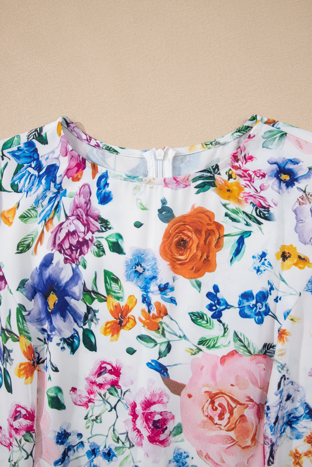 Vibrant Floral Print Mini Dress