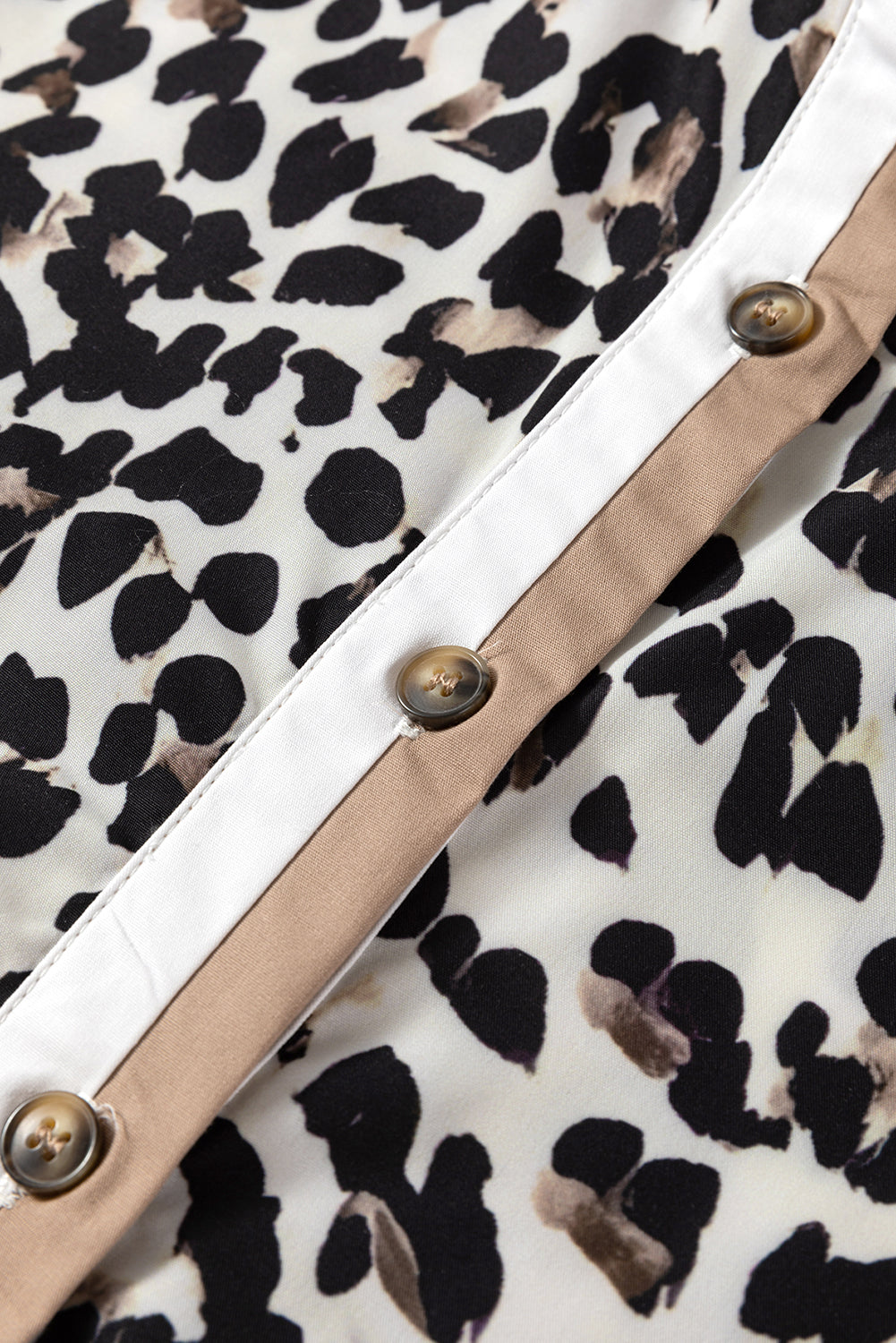 Leopard Print Long Sleeve Flared Dress