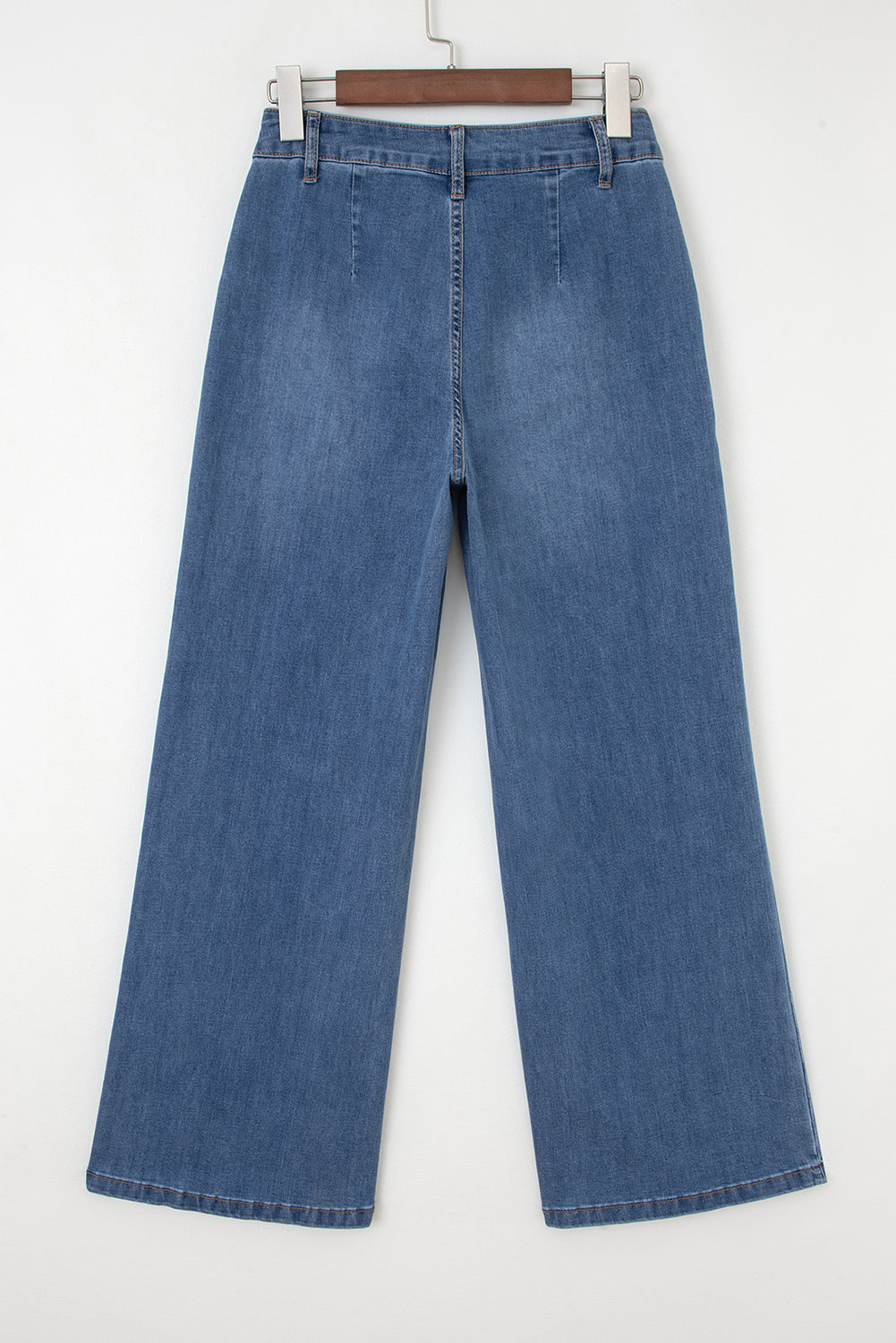 Button Up High Waist Wide Leg Jeans