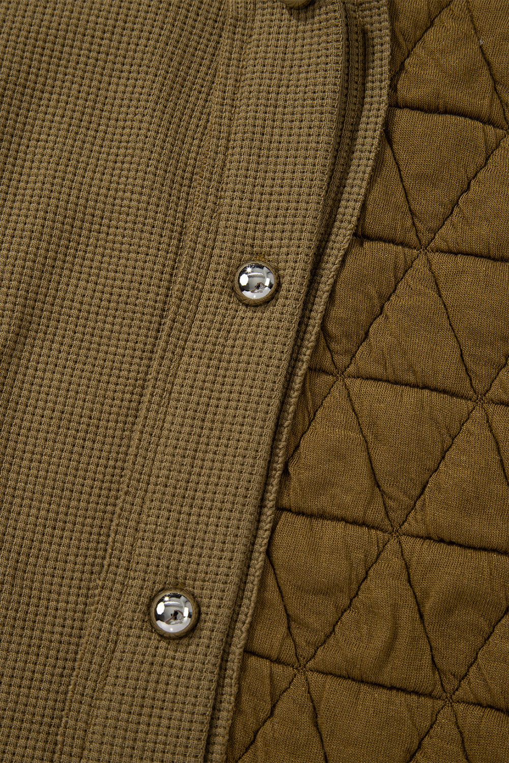 Quilted Textured Patchwork Hooded Jacket