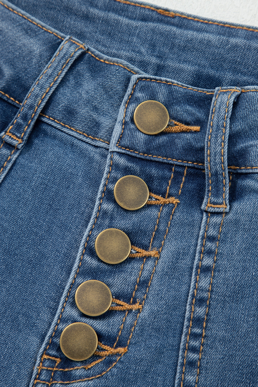 Button Up High Waist Wide Leg Jeans