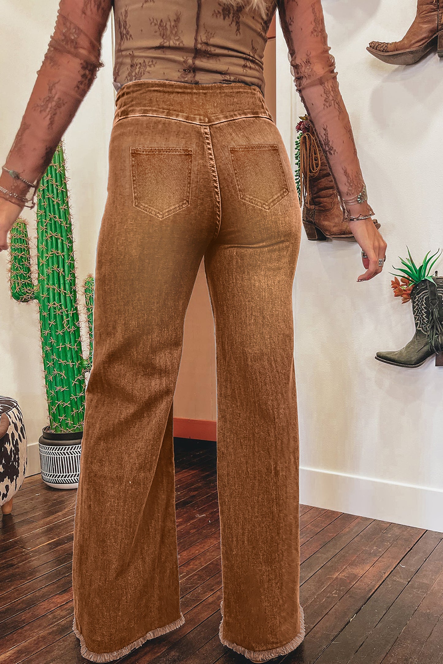 Front Seam Button Up Flares