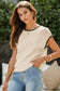 Beige Boxy Knit Sweater Top