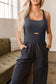 Crossed Straps Hollow Out Jogger Jumpsuit