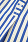 Blue Stripe Half Button Mini Dress