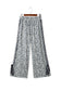 Gray Leopard High Waist Side Bow Straight Leg
