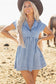 Beau Blue High Waist Denim Babydoll Dress