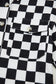 Checkerboard Flap Pocket Button Front Shacket