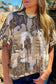 Western Cowboy Print T Shirt