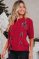 Plaid Lace Up Holiday Sweater