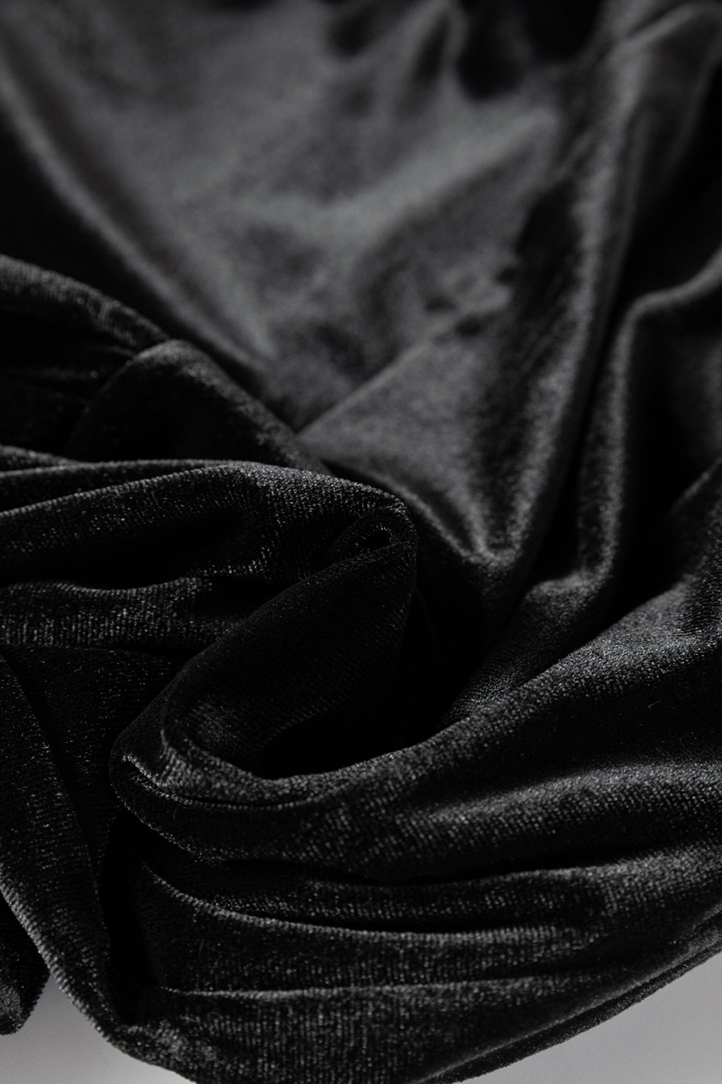 Black Velvet Drawstring Pants