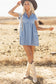Beau Blue High Waist Denim Babydoll Dress