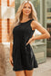 Black Corduroy Mini Dress With Pockets