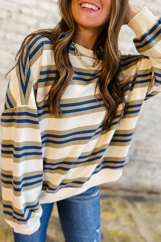 Striped Crew Neck Pullover