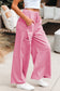 Mineral Wash Drawstring High Waist Wide Leg Cargo Pants