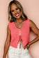 Lace-up Front Sweater Vest