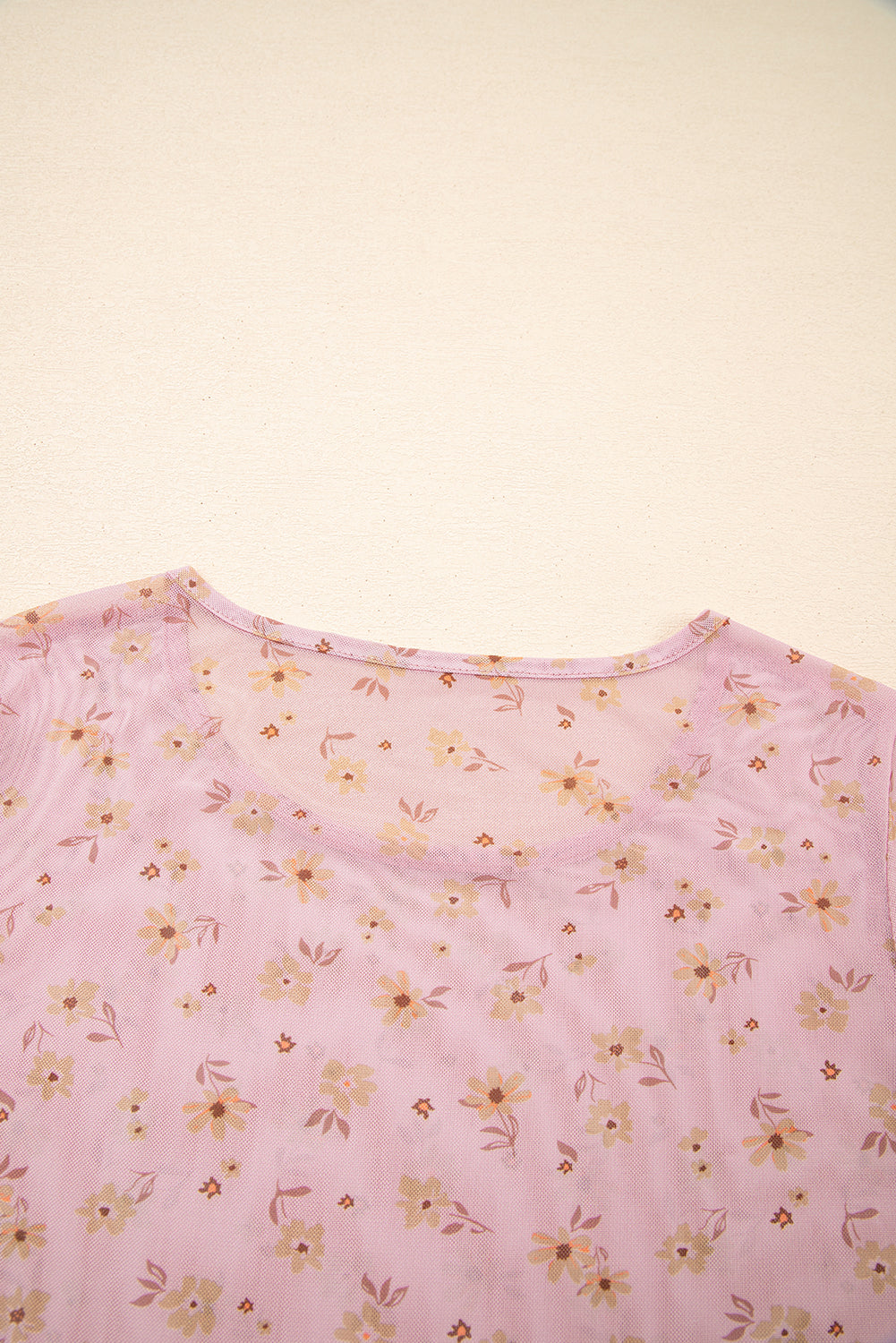 Vintage Floral Mesh Top