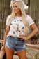 Beige Western Cactus Print Top