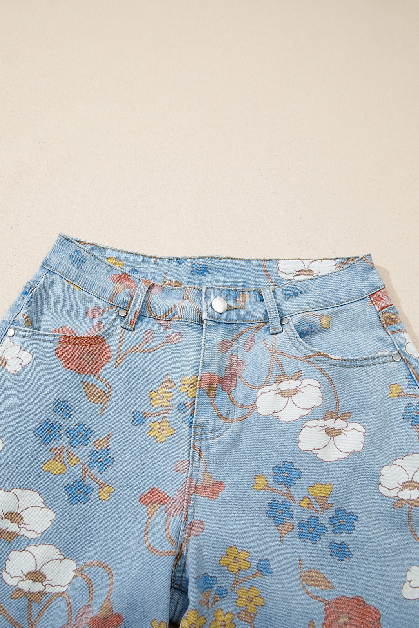 Floral Flare Printed Jeans