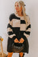 Black Stripe Knitted Top Sweater Dress
