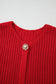 Fiery Red Solid Knit Buttoned Sweater Vest
