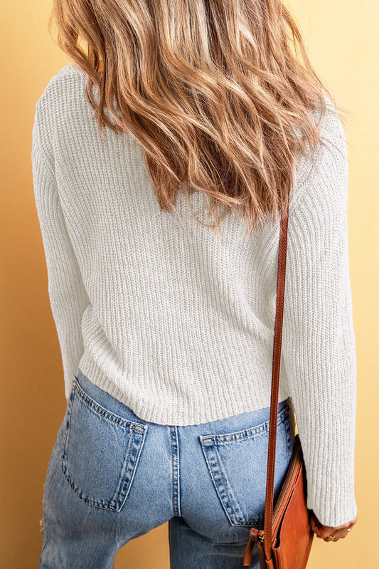 White Lightweight Cardigan Sweater