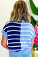 Sky Blue Stripe Colorblock Sweater Vest