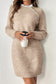 Button & Lace Sweater Dress